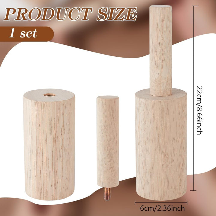 BENECREAT 220x60mm Holz Töpferform, Polymerton Bildhauerwerkzeuge mit Griff Tonformwerkzeug Für Tonk