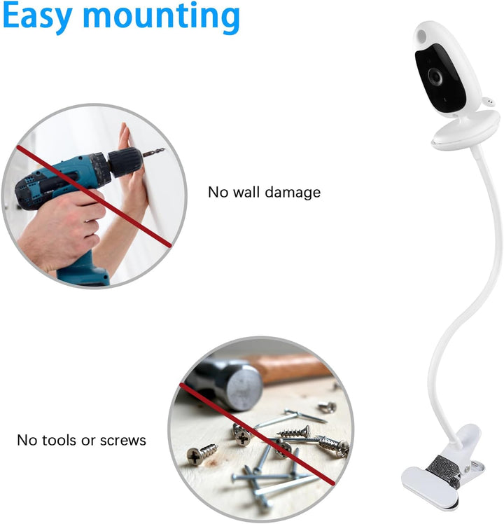 HOLACA Babyphone Halterung für BOIFUN Babyphone mit Kamera 2,4 Ghz, Flexibler Ständer Kompatibel mit