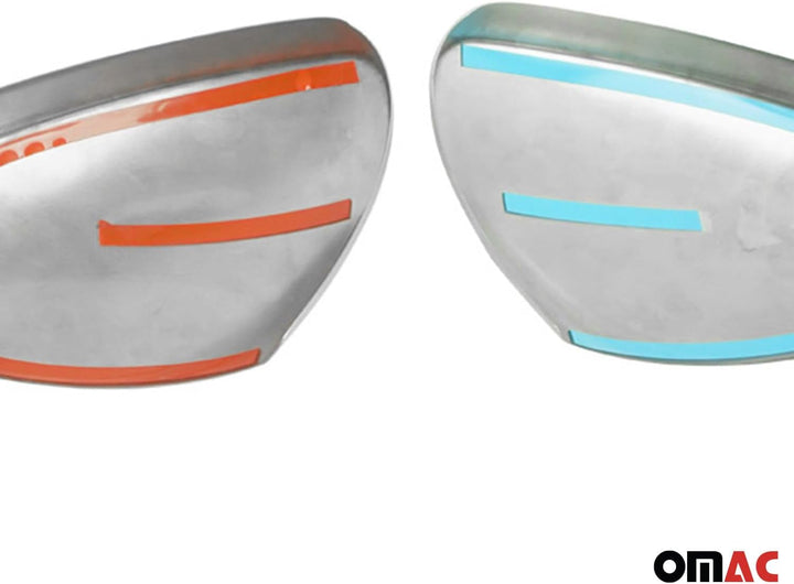 Spiegelkappen Spiegelabdeckung für Tiguan 2007-2016 2 tlg Spiegelblenden aus Edelstahl Chrom