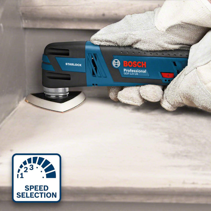 Bosch Professional 12V System Akku Multi-Cutter GOP 12V-28 (Starlock-Werkzeugaufnahme, inkl. 3,0x Ah