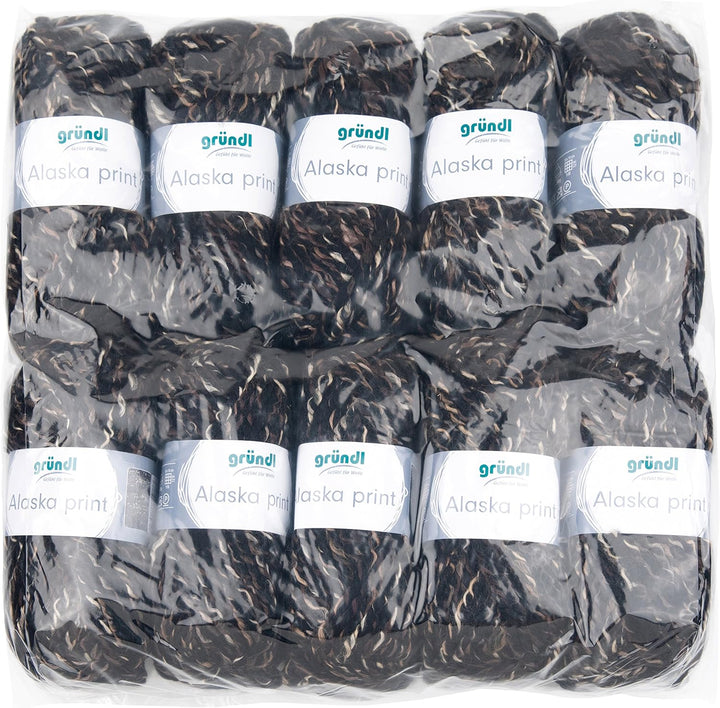 Gründl Alaska print (Strick- und Häkelgarn mit wollartigem Charakter aus 80 % Polyacryl und 20 % Wol