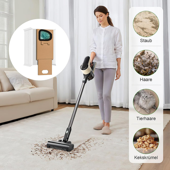 8 Stück Staubbeutel für Roborock H5 / H7 Staubsauger, 650 ml Staubsaugerbeutel Grosser Kapazität Zub