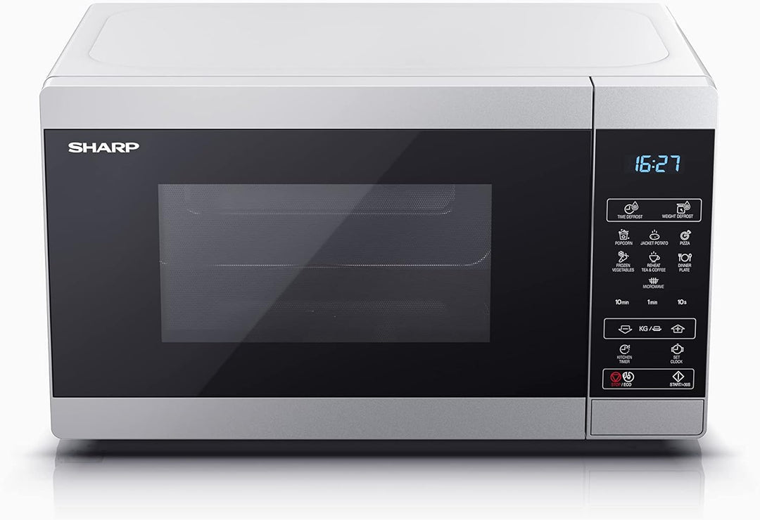 SHARP MS02ES Mikrowelle (Mikrowelle: 800W, 11 Leistungsstufen, Auftaufunktion, Abmessungen: 440x258x