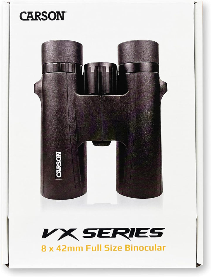 Carson Full-Size Fernglas VX-Baureihe, 8x42mm, hohe Auflösung, wasserdicht und Anti-Beschlag (VX-842