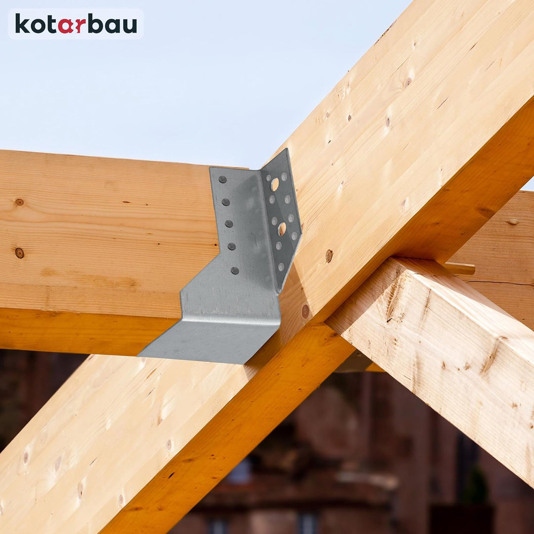 KOTARBAU® 10er Set Balkenschuh Typ A 60 mm Holzbalkenverbinder Balkenverbinder Verbinder für Baukons