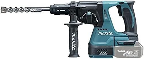 Makita Akku-Kombihammer für SDS-Plus 18 V im Makpac ohne Akku/Ladegerät DHR243ZJ, Schwarz, Blau