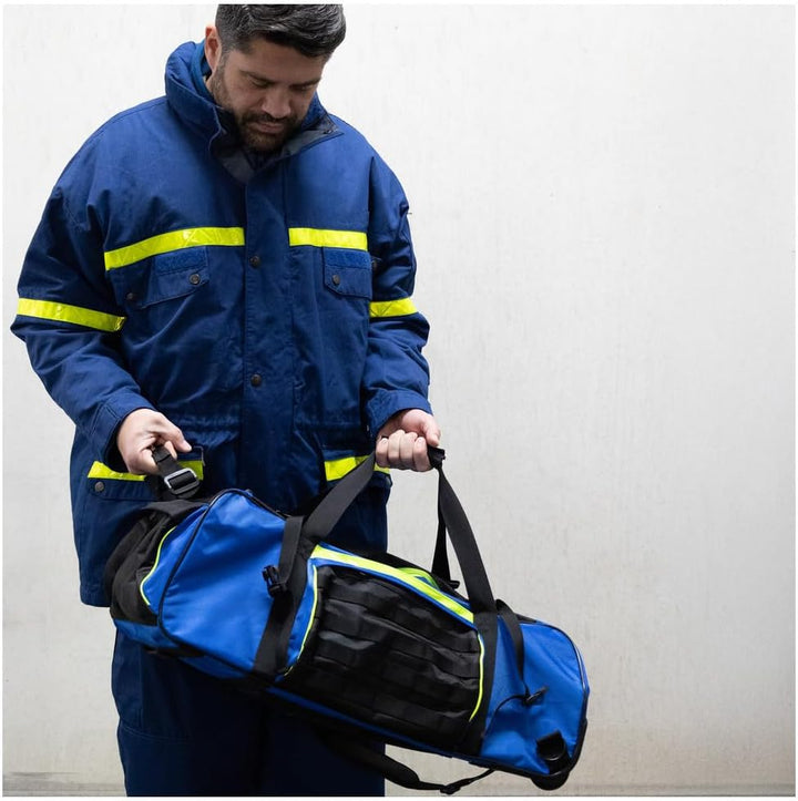 Dönges THW-Bereitschaftstasche, blau/gelb (feuerwehrtasche einsatztasche Signet feuerwehrlogo Feuerw