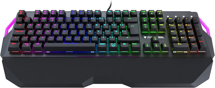 Oversteel Iron Mechanische Gaming-Tastatur, RGB, roter Schalter