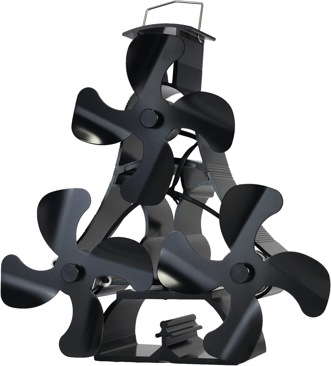 Tomersun Ofenventilator mit 12 FlĂŒgeln, grosser Holzbrenner-Ventilator, Ăko-Kaminventilator, wĂ€rmebe