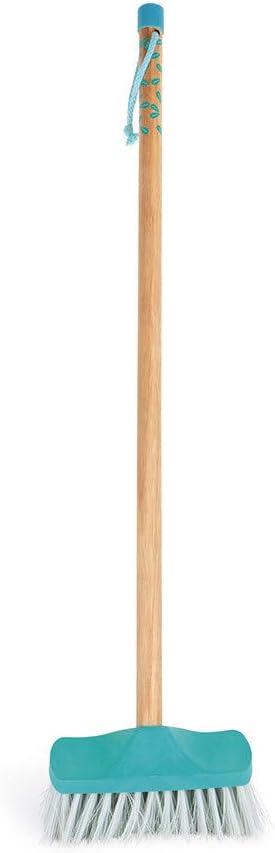 Janod - From 3 years old - Happy Garden - Large Plastic and Wooden Broom - Imitation Toy - J03189, B