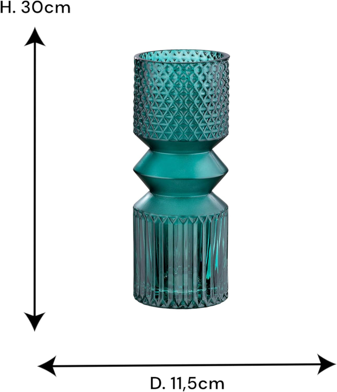 GILDE Vase Pintu Glas grün 40492