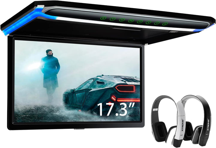XTRONS 17,3“ Digital TFT FHD 16:9 Bildschirm für Auto Bus unterstützt 1080P Video Auto Overhead Play