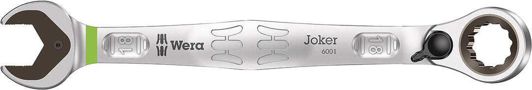 Wera Joker Switch Maul-Ringratschen-Schlüssel, umschaltbar, 18 x 234 mm, Leuchtgrün, 05020073001 18