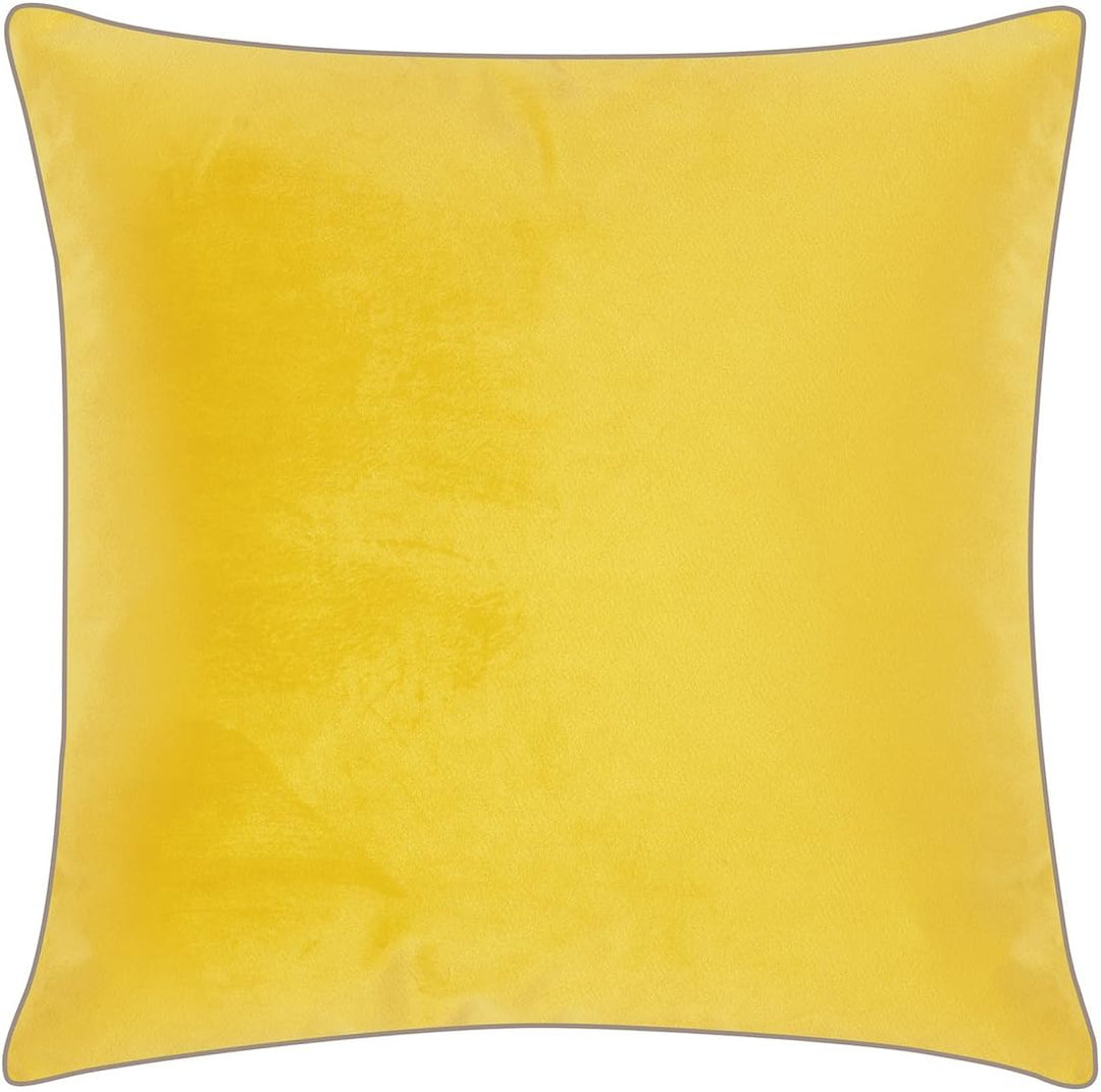 PAD - Elegance - Samt Kissen, Zierkissen, Kissenhülle - 50 x 50 cm - Farbe: Yellow gelb - Ohne Füllu