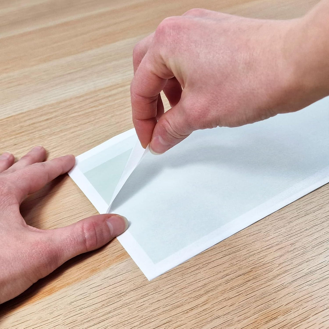 versando 1000 ökologische Lieferscheintaschen DIN lang selbstklebend 100% Pergamin Papier folienfrei