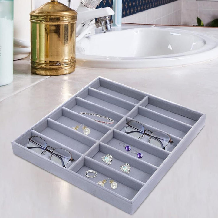 Sonnenbrillen Aufbewahrung, 12 Gitter Sonnenbrillenhalter Holz Brillenbox Brillen Organizer Aufbewah