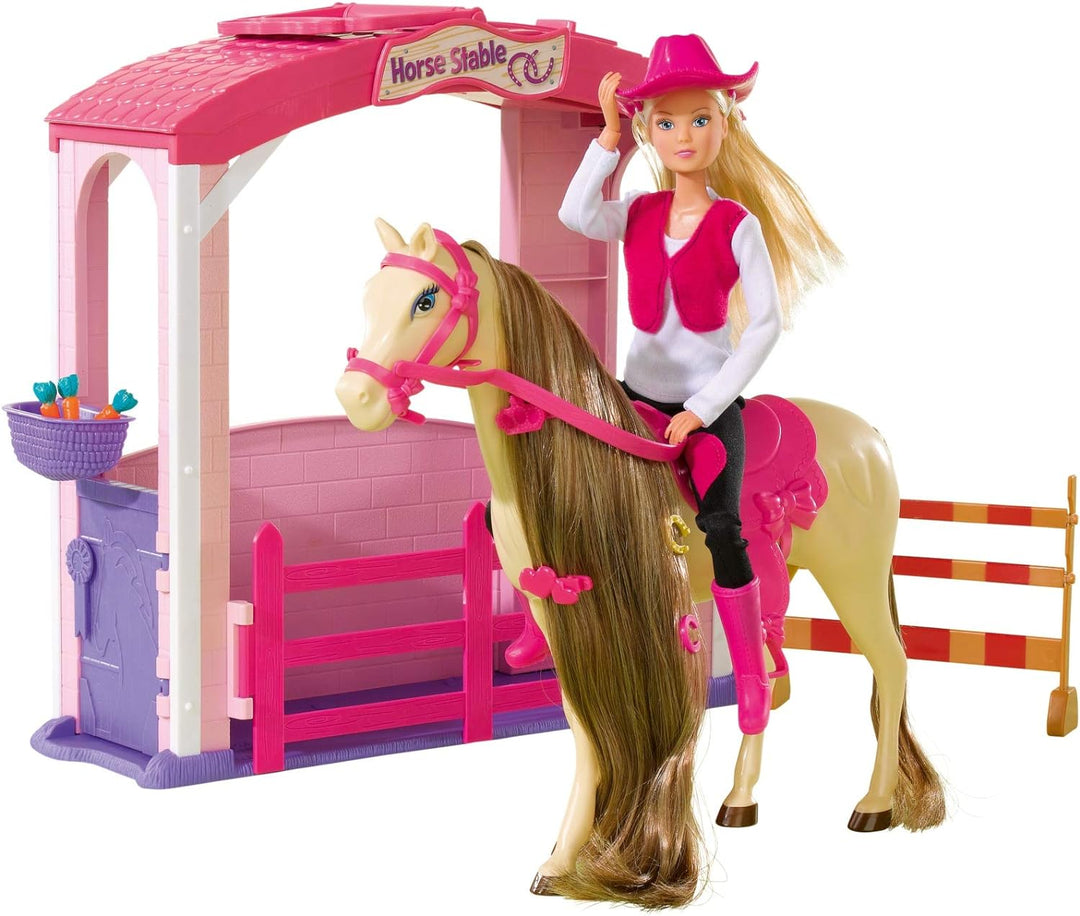 Simba 105730373 - Steffi Love Puppe mit Pferd und Stall