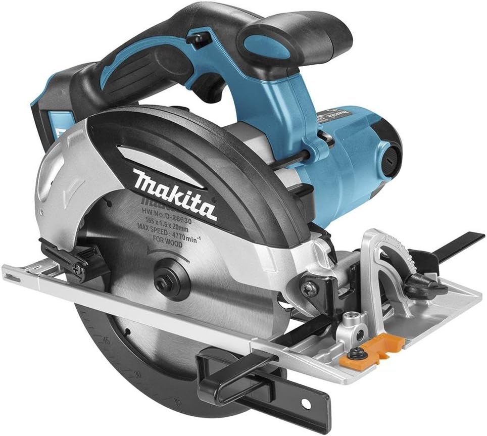 Makita Akku-Handkreissäge 66 mm, 18 V im Makpac ohne Akku/Ladegerät DHS630ZJ Schwarz, Blau 14 x 260
