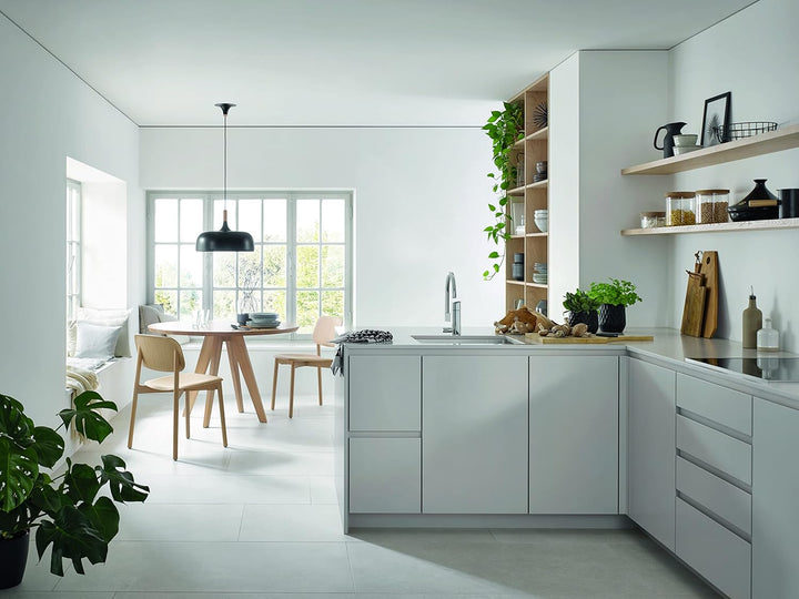 GROHE Start - Einhand-Spültischarmatur (wassersparend, Einlochmontage, Schnellbefestigungssystem), c