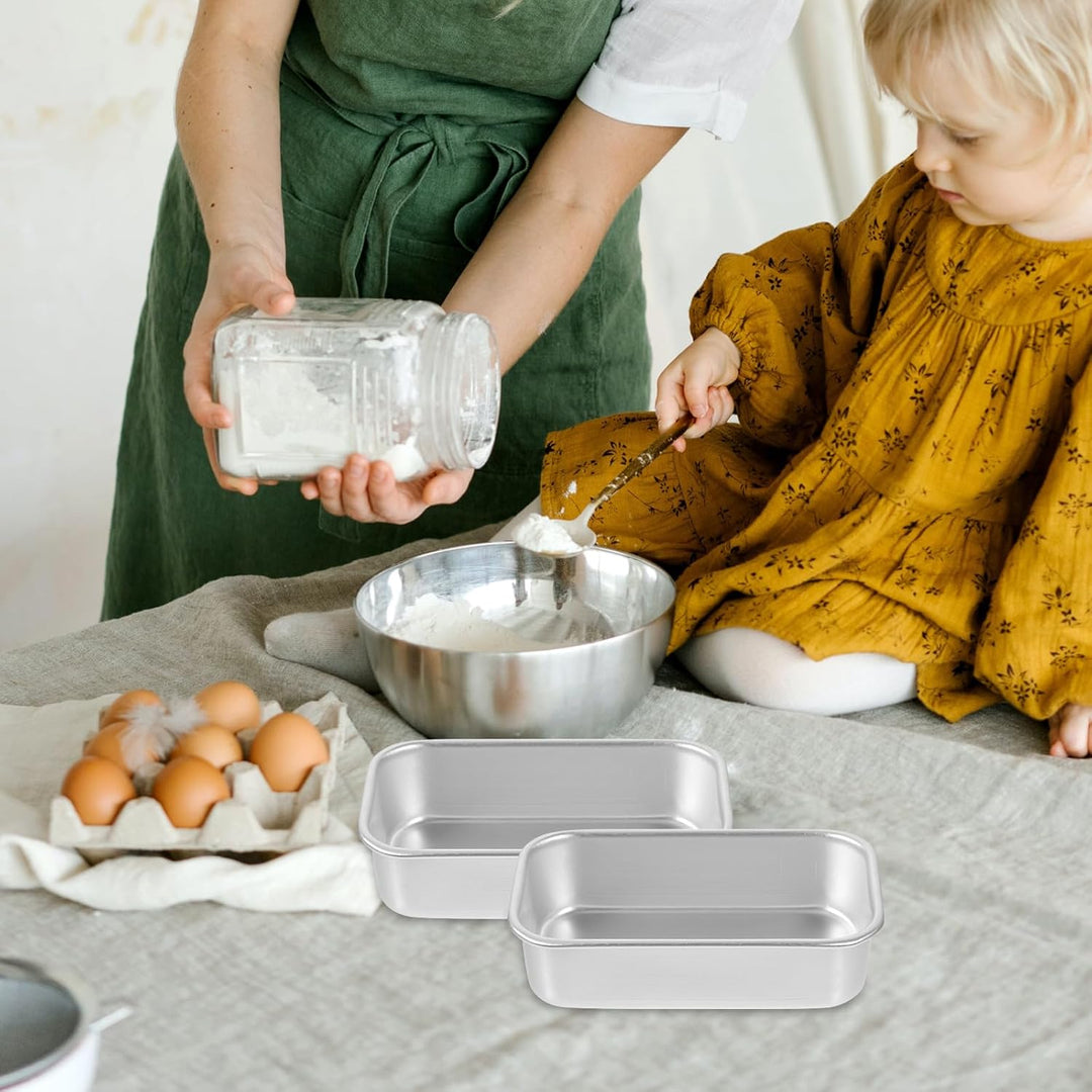 YARNOW 4Er Pack Mini Laib Pfannen Antihaft Mini Laib Backformen Kuchenformen Rechteck Brot Laib Blec
