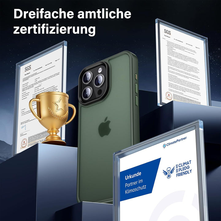 UniqueMe für iPhone 15 Pro Max Hülle, 5-in-1-Set Handyhülle für iPhone 15 Pro Max Case Rundumschutz