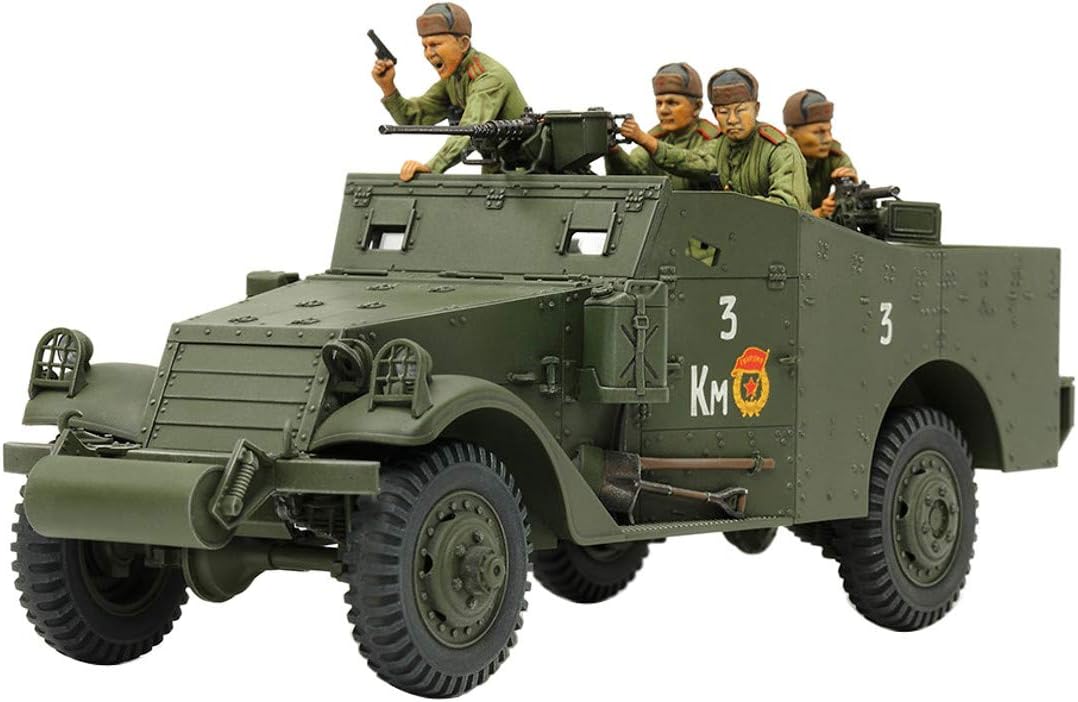 TAMIYA 35363 - 1:35 US M3A1 Scout car/Spähwagen, Modellbau, Plastik Bausatz, Hobby, Basteln, Kleben,