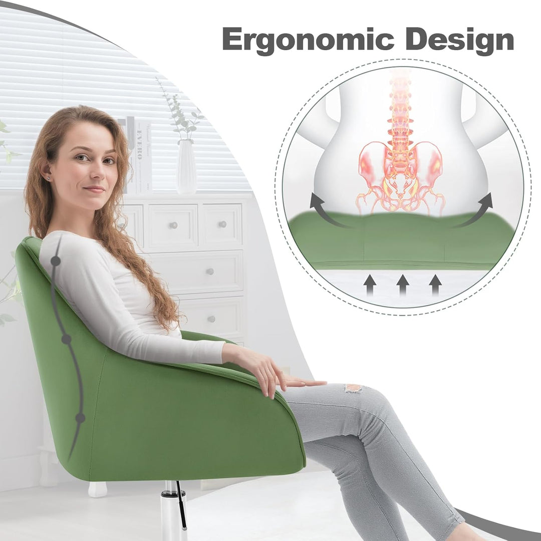 WOLTU Homeoffice Stuhl, Schreibtischstuhl, Drehstuhl, Schminkstuhl, höhenverstellbar, bis 150 kg bel