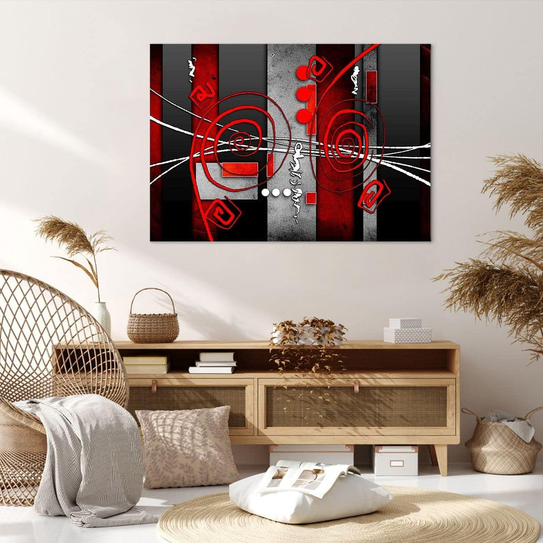 Bilder auf Leinwand 100x70cm Leinwandbild Grafik geometrische figuren kreis Gross Wanddeko Bild Schl