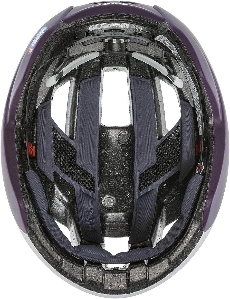 Uvex Rise CC Damen Rennrad Fahrrad Helm matt silberfarben/lila 2022 52-56 cm, 52-56 cm