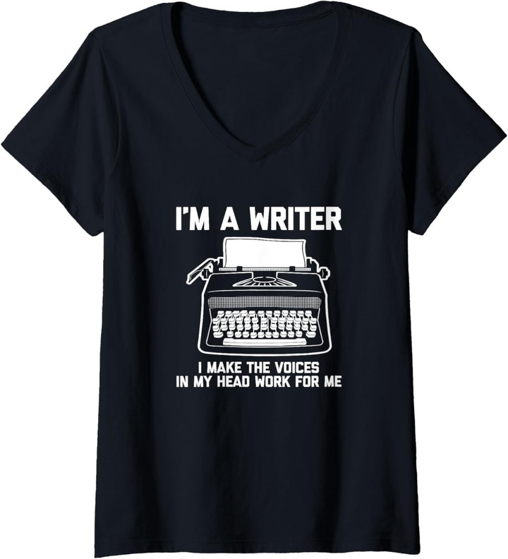 Damen I'm A Writer T-Shirt Lustig Spruch Cool Schreiben Autor Writer T-Shirt mit V-Ausschnitt