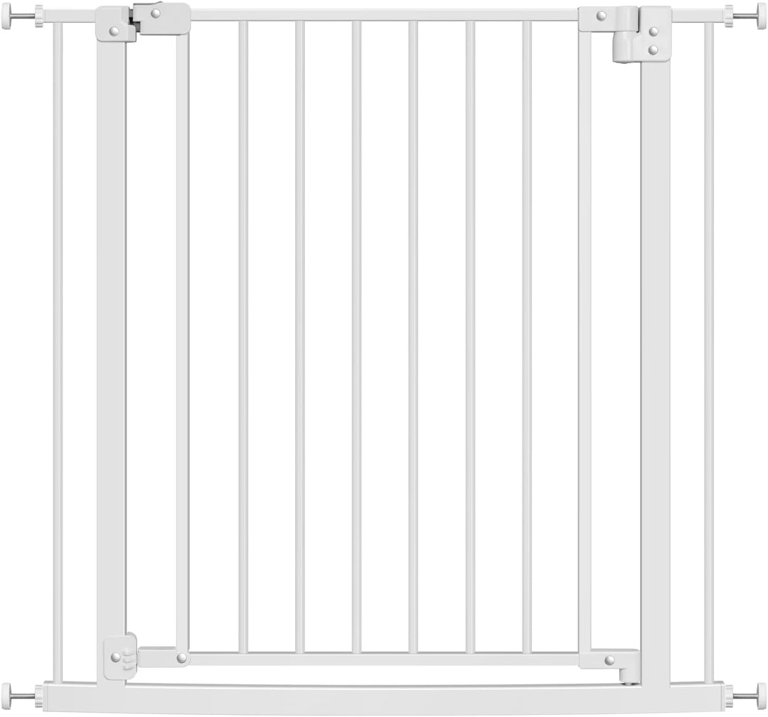 WOLTU Treppenschutzgitter, Türschutzgitter, Absperrgitter, Türgitter, 75-87 cm, mit/ohne Bohren, Aut