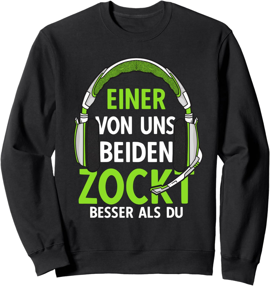 Gamer PC Gaming Headset - Spielekonsole Zocker mit Kopfhörer Sweatshirt
