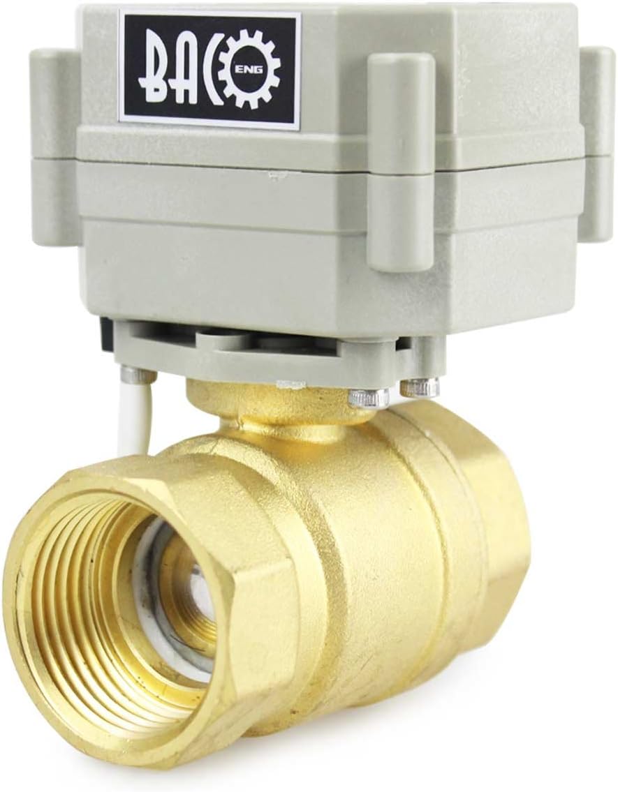 BACOENG AC110-230V 2 Wege 1" Messing Motorkugelhahn Zonenventil CR202C 2 Drähte Elektrische Kugelven