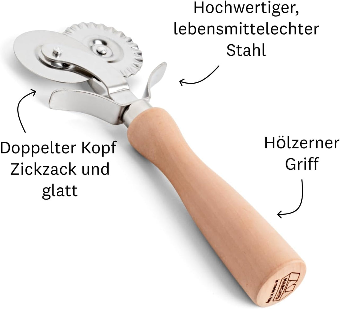 MARCATO Doppelter Ausstecher, Kuchenwerkzeug, Stahl, präziser und dekorativer Schnitt, robust und la