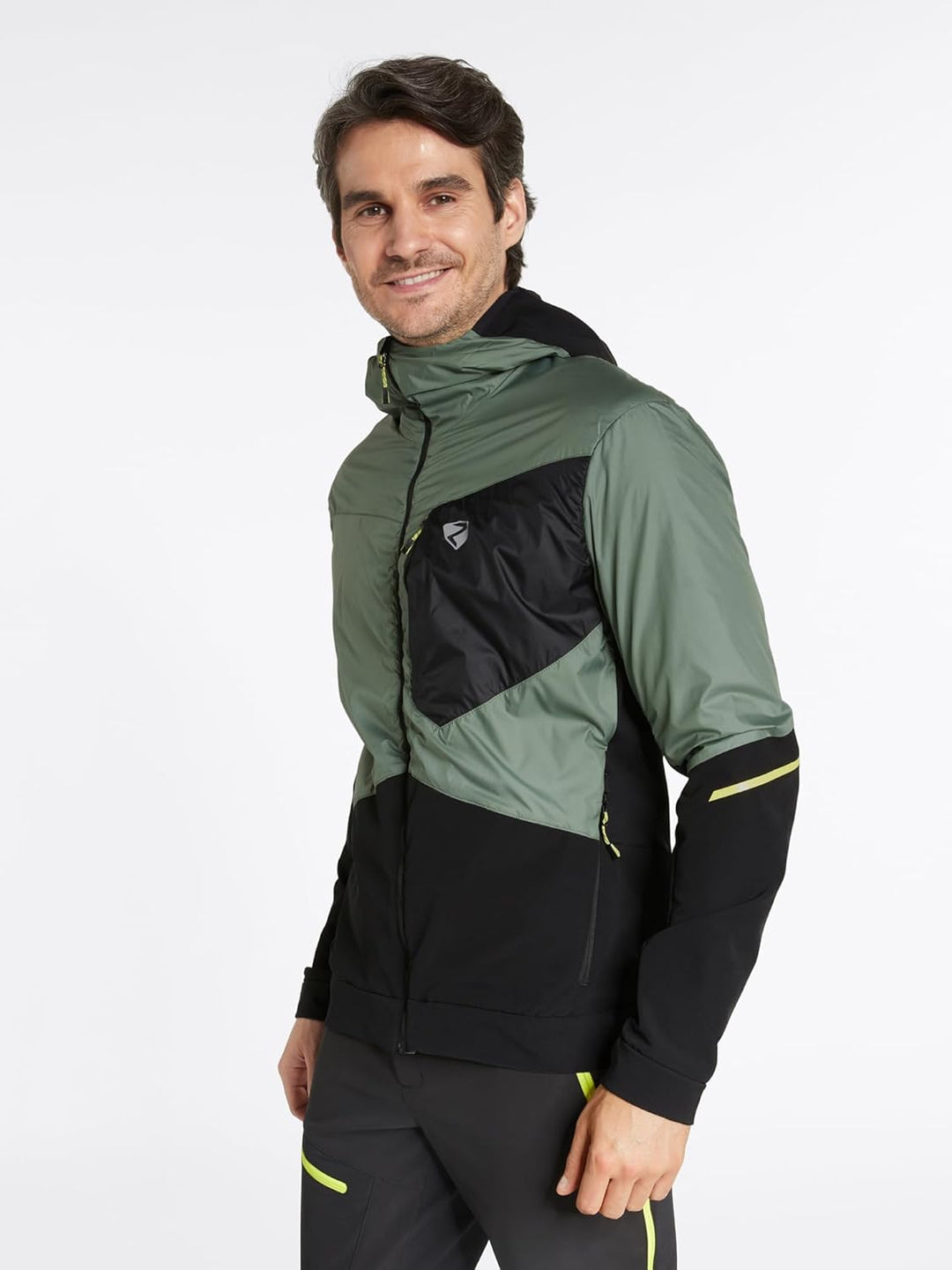 Ziener Herren Nikolo Hybrid-/Aktiv-Jacke | atmungsaktiv, winddicht, funktionell (1er Pack) 50 green