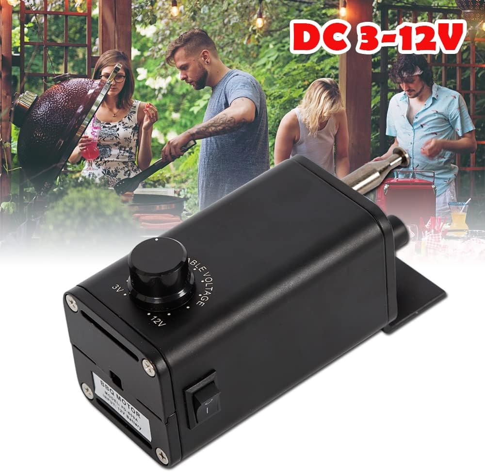 BJTDLLX 15W Grillmotor Drehgrill Motor für Grillspiess BBQ Rotisserie Getriebemotor DC 3-12V