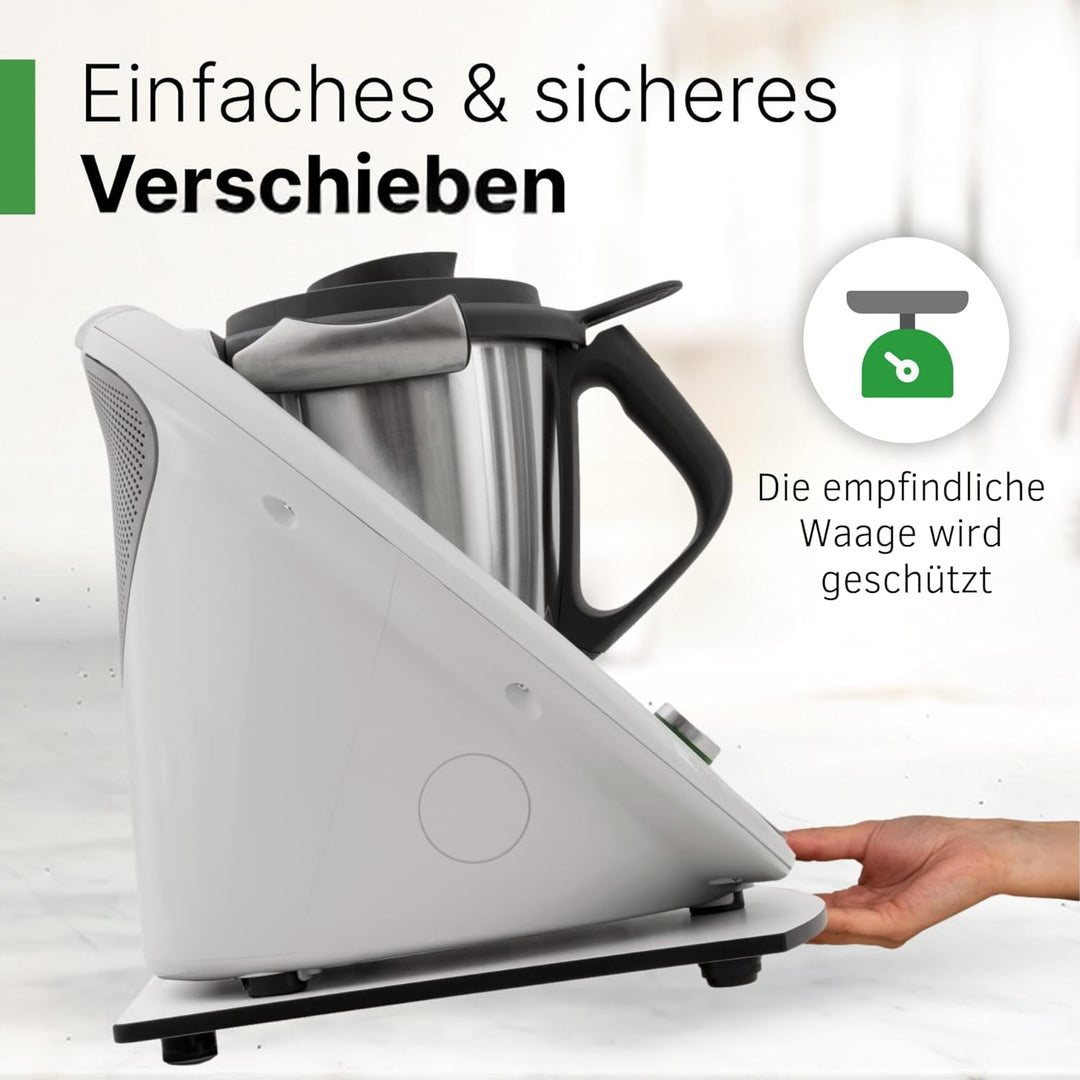 Gleitbrett passend für den Thermomix TM6 / TM5 aus HPL in Weiss von Leckerhelfer Weiss aus Hpl