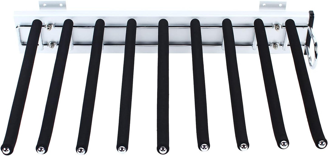 BJTDLLX Schrank Herausziehen Hosen-Rack Ausziehbar Hosenbügel Hose Kleiderbügel, 9 Schalhalter Kleid