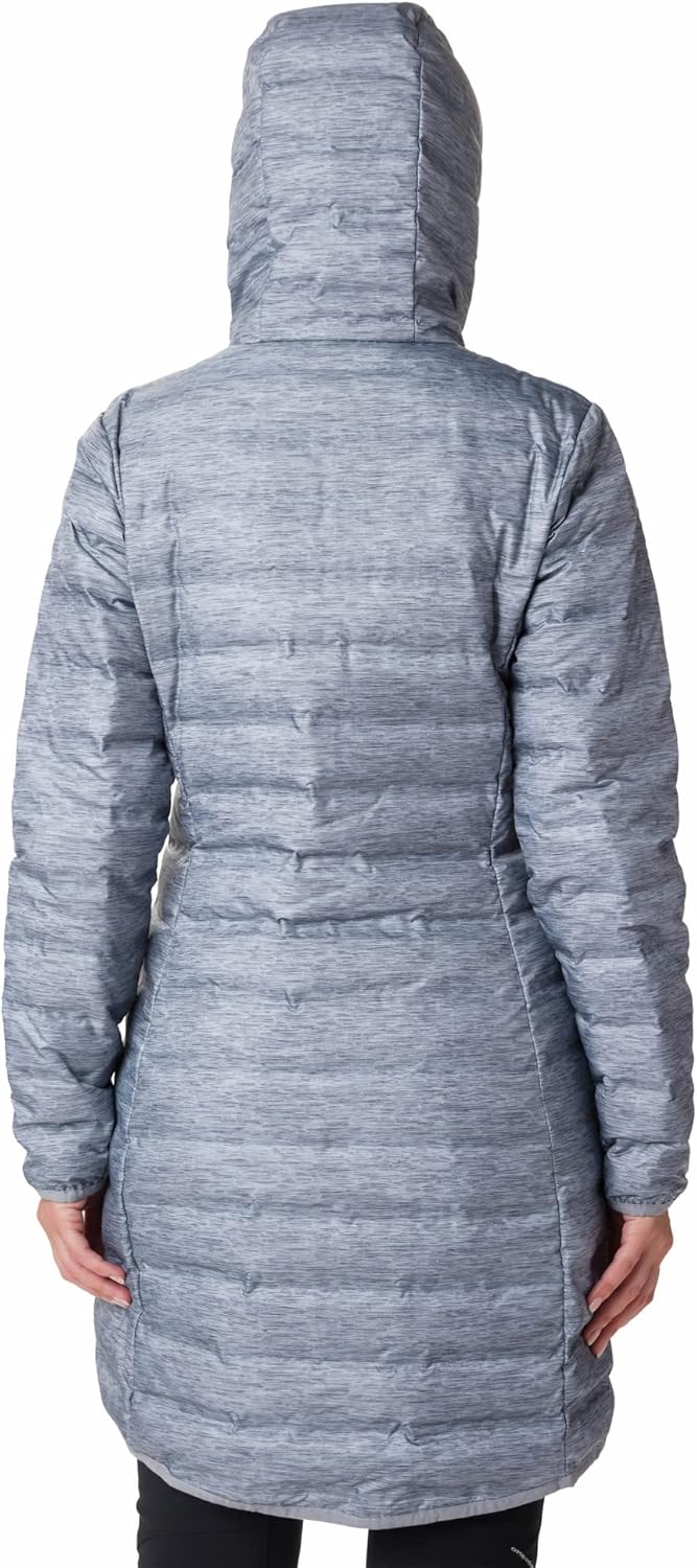 Columbia Damen Lake 22 Down Long Hooded Jacket Daunenjacke Mit Kapuze XL Tradewinds Grey Heather, XL