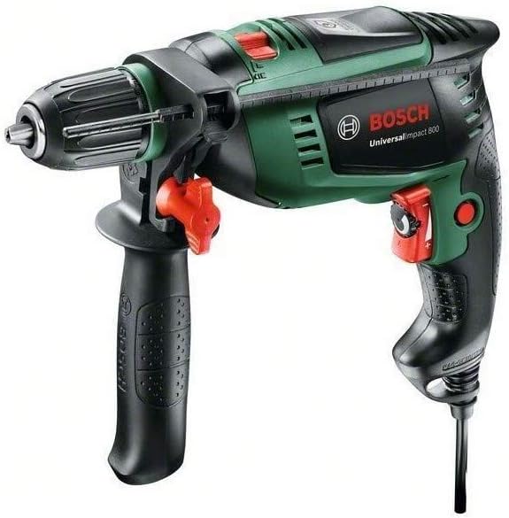 Bosch Home and Garden Schlagbohrmaschine UniversalImpact 800 (800 Watt, Koffer), Schwarz/Grün, Unive