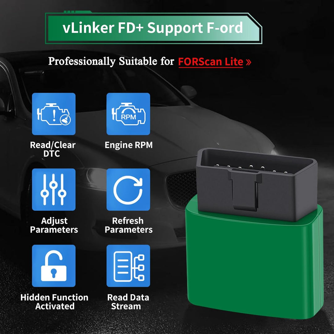 vLinker FD OBD2 Bluetooth Scan Tool, Diagnose Codeleser für iOS, Android und Windows - Made for for-