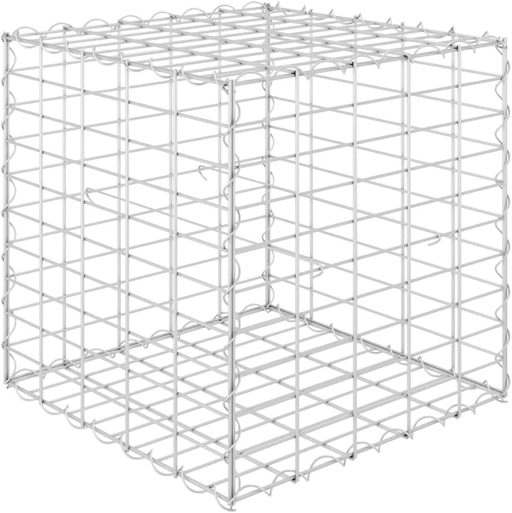 WIFESE 50x50x50 cm Würfel Gabionen Hochbeet Gabionenwand Steinkorb Gabione Gartenzaun Gabionenkorb G