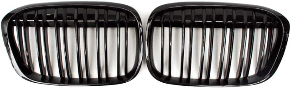 HZTWFC Ein Paar glänzender schwarzer Dual-Schiefergrilles Frontstossstange Nierenkühler für BMW x1 F