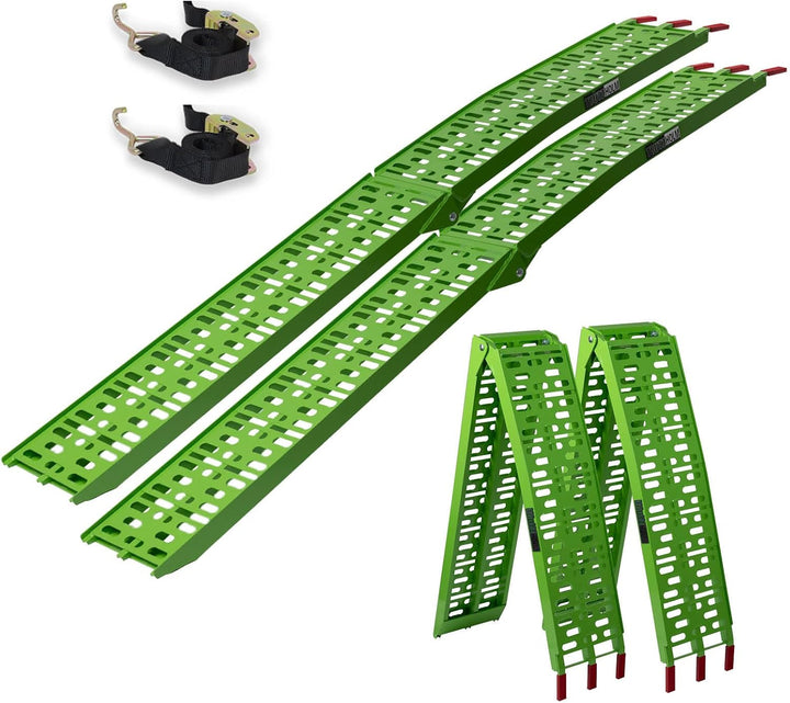 TRUTZHOLM® 2X Auffahrrampe 680 kg Faltbare ALU Rampen klappbar Alu Auffahrrampe Rampe Verladerampen