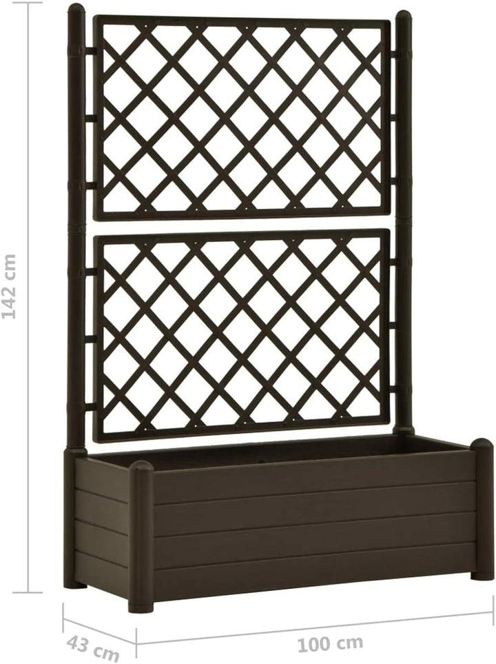 Gecheer Pflanzkübel mit Spalier Blumenkästen Pflanzencontainer Gartenspalier Rankgitter Rankhilfe Pf