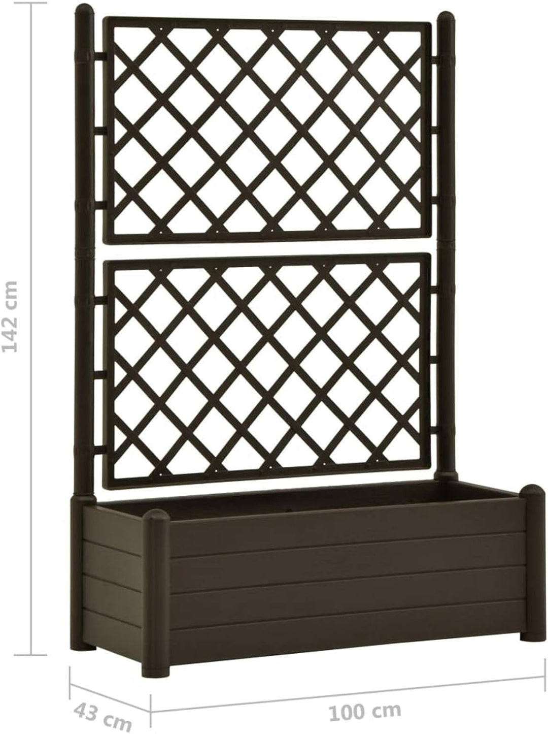 Gecheer Pflanzkübel mit Spalier Blumenkästen Pflanzencontainer Gartenspalier Rankgitter Rankhilfe Pf