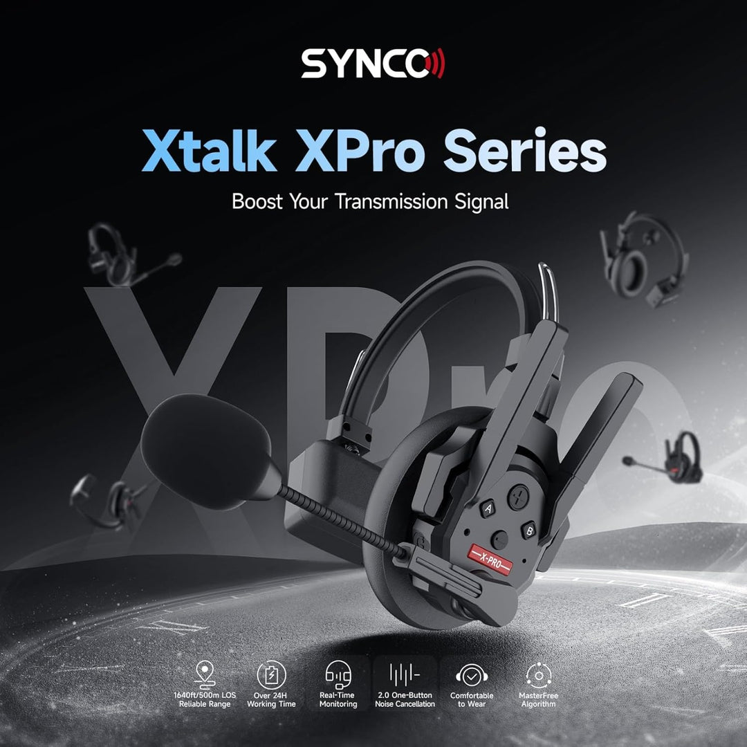 SYNCO XTalk XPro5 XPro X5 2.4GHz Wireless Headset Intercom System Microphone Random Master Device 50