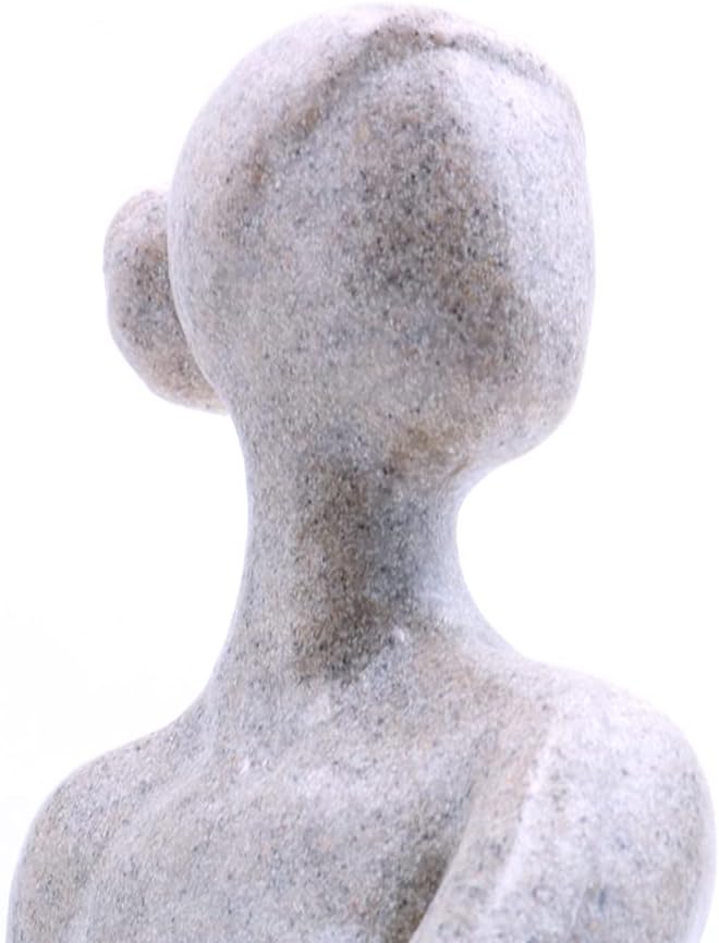 ANCLLO Statuen Skulptur Figuren Statuetten Kreative Harz Seitlich Gebet Yoga Mädchen Charakter Figur