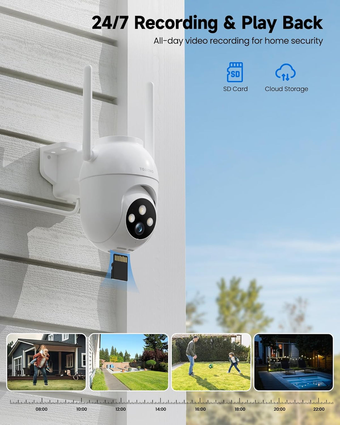 TOAIOHO 5MP Überwachungskamera Aussen Kamera Überwachung Aussen 2,4/5Ghz WLAN IP Kamera Outdoor Auss