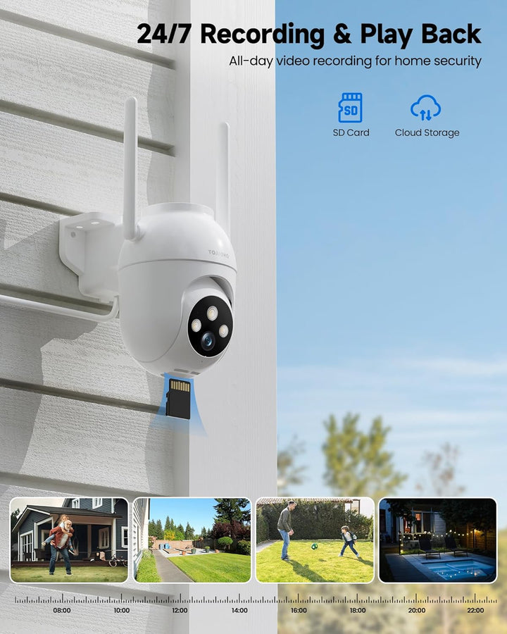 TOAIOHO 5MP Überwachungskamera Aussen Kamera Überwachung Aussen 2,4/5Ghz WLAN IP Kamera Outdoor Auss